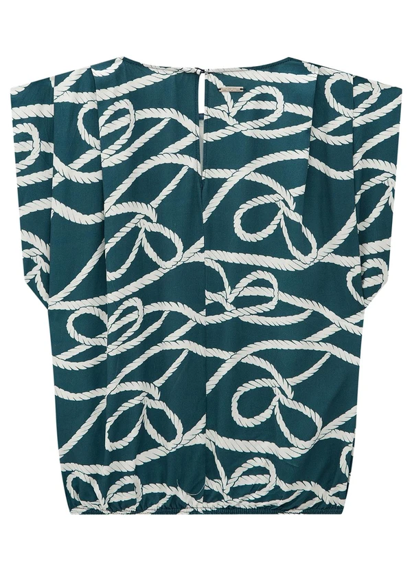 Enfim - Blusa Verde Esmeralda Box Abstrata 2