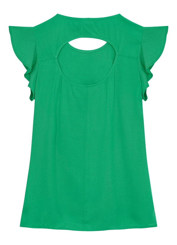 Malwee - Blusa Verde Evasê em Viscose 4