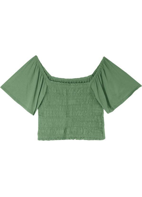 Malwee - Blusa Verde Feminina Estampa Tropical