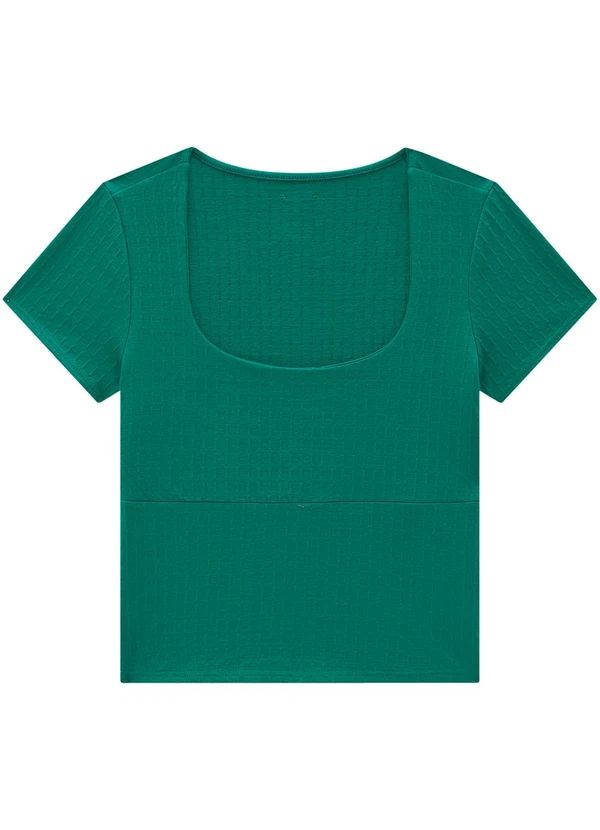 Enfim - Blusa Verde Justa em Malha Trabalhada 2