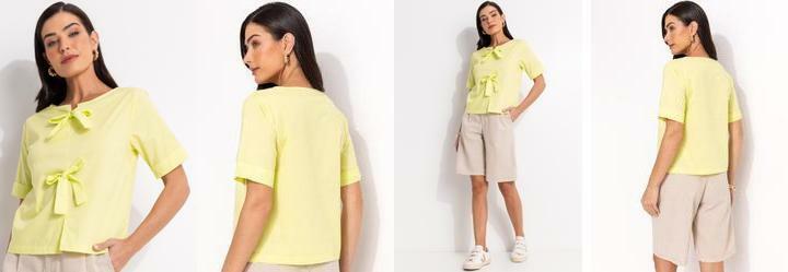 Blusa Verde Lima em Tricoline