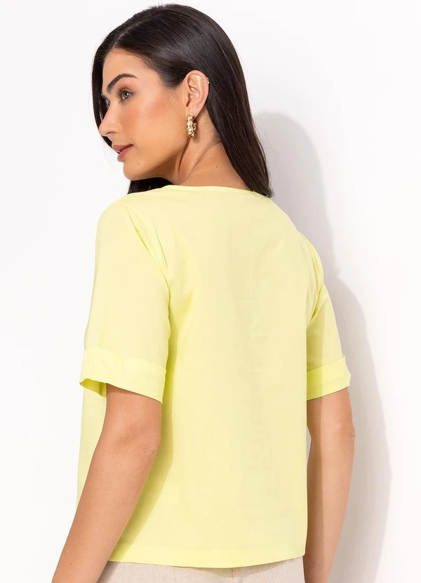 Quintess - Blusa Verde Lima em Tricoline 8