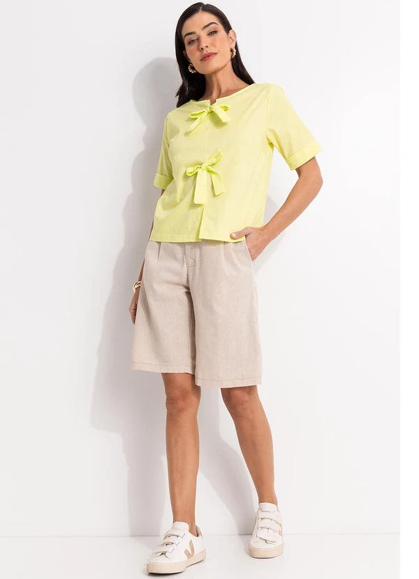 Quintess - Blusa Verde Lima em Tricoline 7