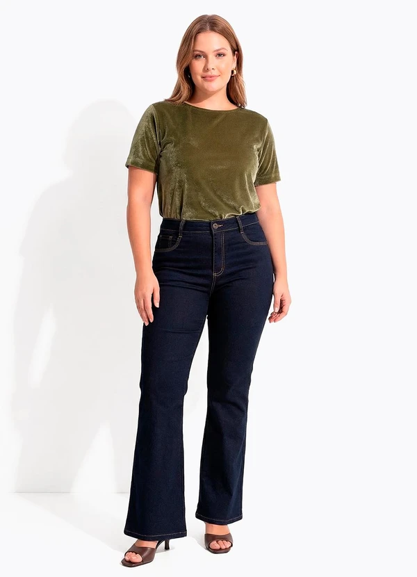 Quintess - Blusa Verde Militar em Veludo 7