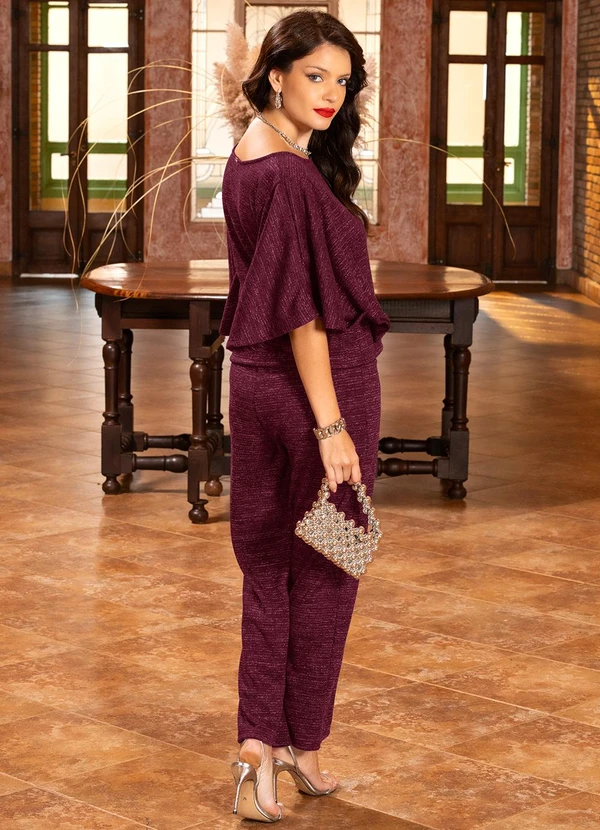 Quintess Blusa Vermelha em Malha com Lurex