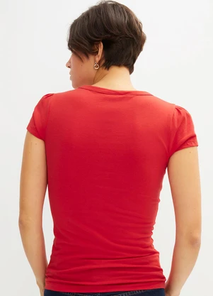 bonprix - Blusa Vermelha em Malha de Viscose - BONPRIX