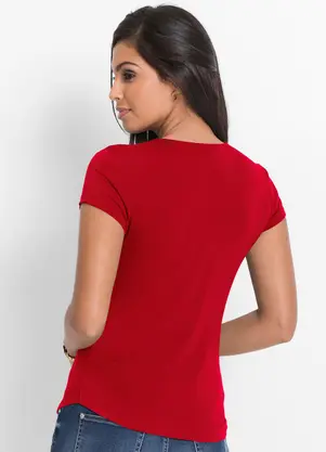 bonprix - Blusa Vermelha em Malha de Viscose - BONPRIX