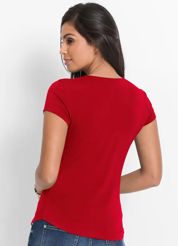bonprix - Blusa Vermelha em Malha de Viscose 2