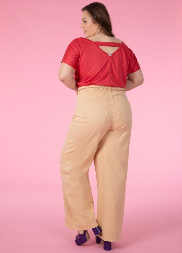 Quintess - Blusa Vermelho com Detalhe de Franzidos 10