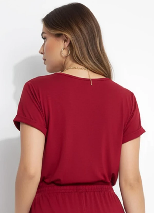 Quintess - Blusa Vermelho em Malha de Viscose 6