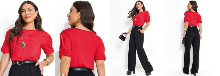 Blusa Vermelho em Malha