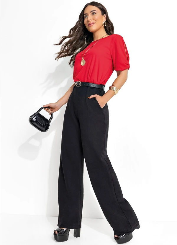 Moda Pop - Blusa Vermelho em Malha 3