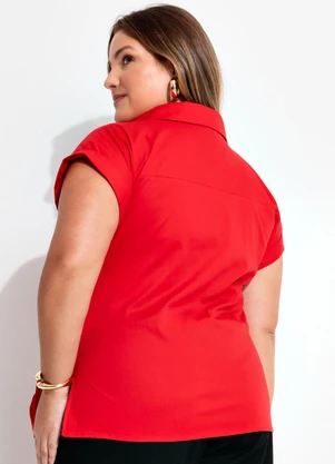 Quintess - Blusa Vermelho em Tricoline - QUINTESS