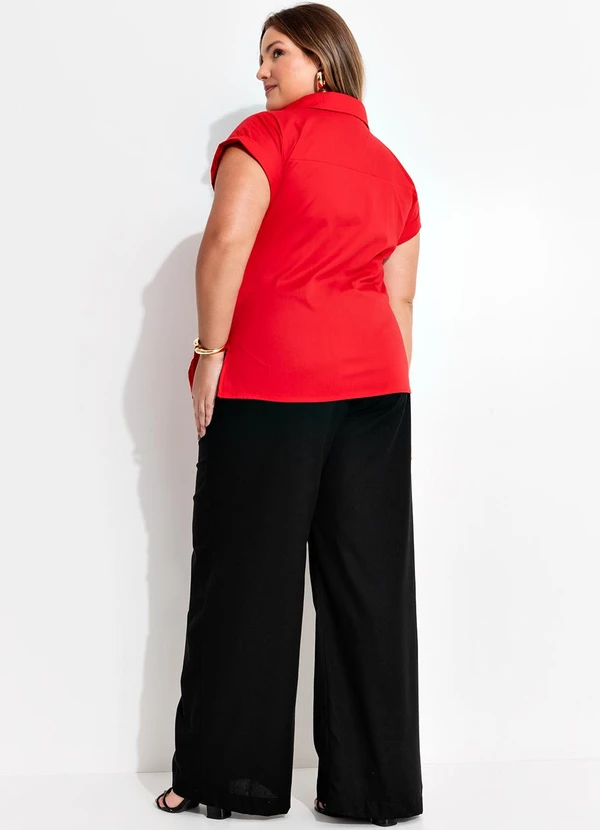 Quintess - Blusa Vermelho em Tricoline 11