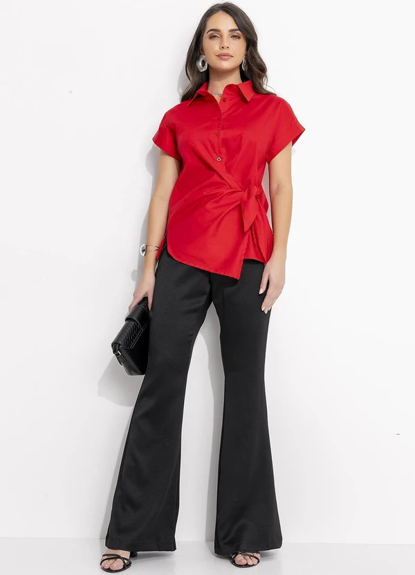 Quintess - Blusa Vermelho em Tricoline 3