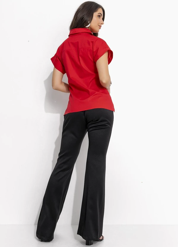 Quintess - Blusa Vermelho em Tricoline 4