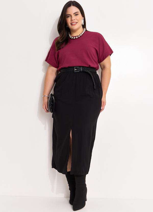 Marguerite - Blusa Vinho em Malha de Algodão 3