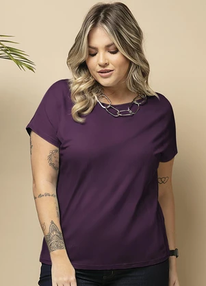 Quintess - Blusa Vinho em Malha de Viscose - QUINTESS