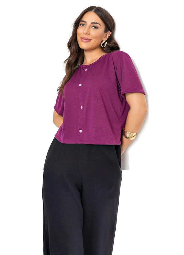 Moda Pop - Blusa Vinho em Malha Flamê 4