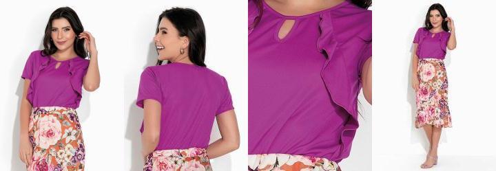 Blusa Violeta com Babado