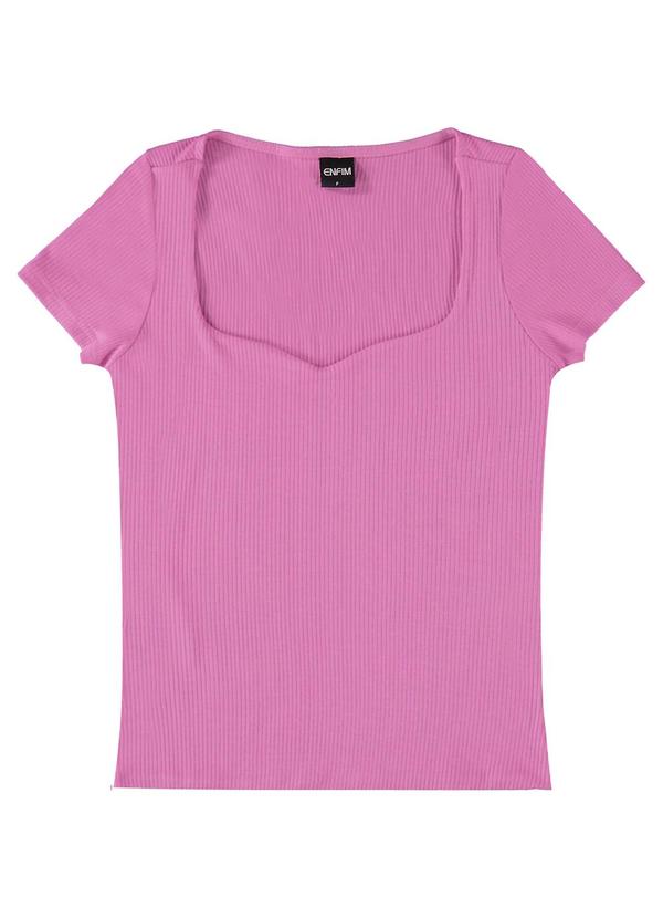 Enfim - Blusa Violeta Justa Canelada