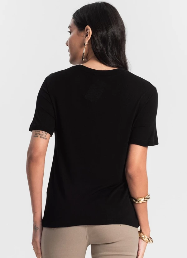 Rovitex - Blusa Visco Tricot Feminina Preto 2