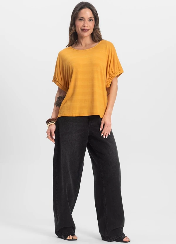 Infinita Cor - Blusa Viscose Amarelo 3