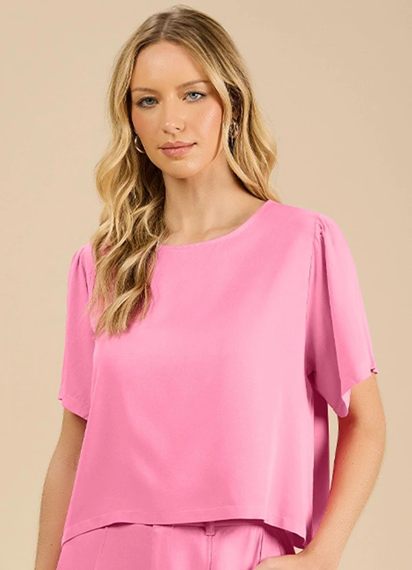Angel - Blusa Viscose Essentials Rosa
