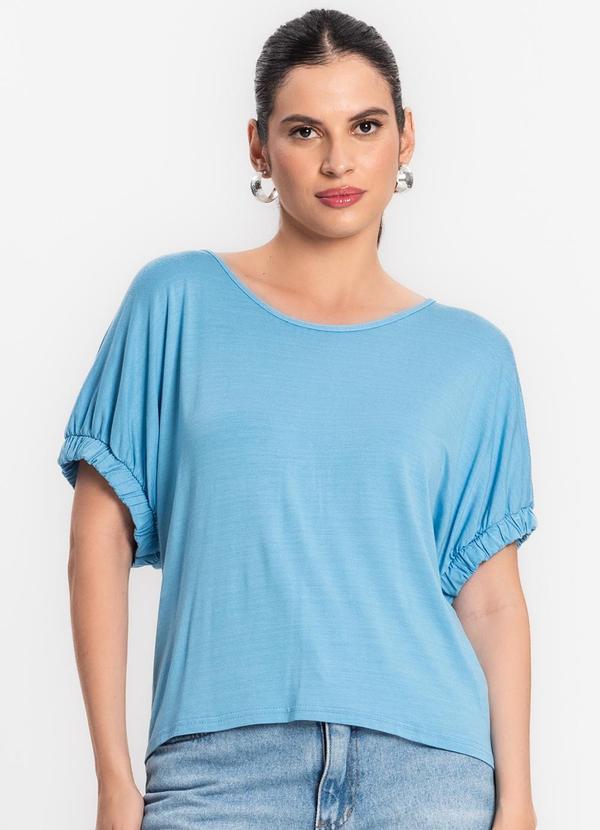 Infinita Cor - Blusa Viscose Azul
