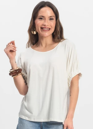 Infinita Cor - Blusa Viscose Bege - INFINITA COR
