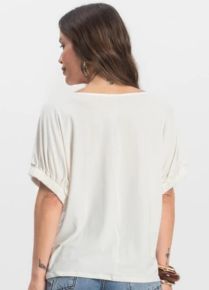 Infinita Cor - Blusa Viscose Bege - INFINITA COR