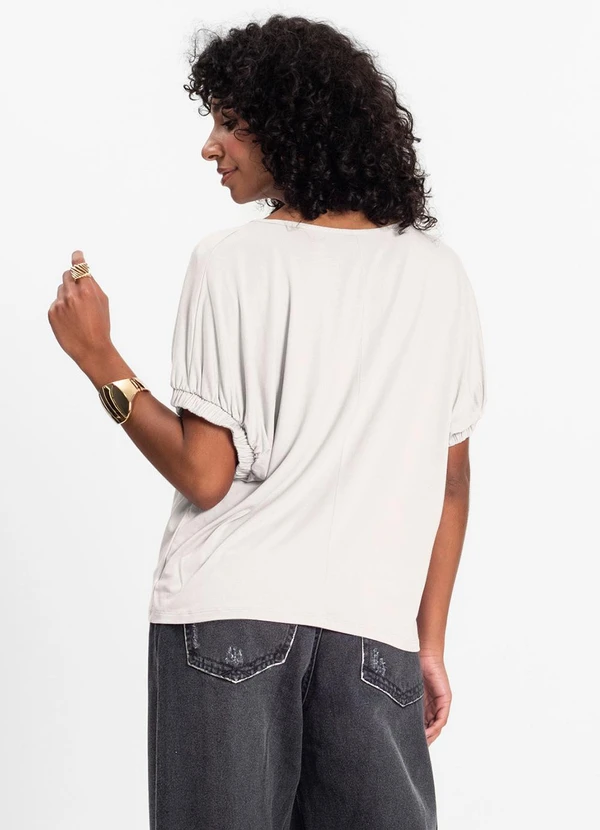 Infinita Cor - Blusa Viscose Bege 2