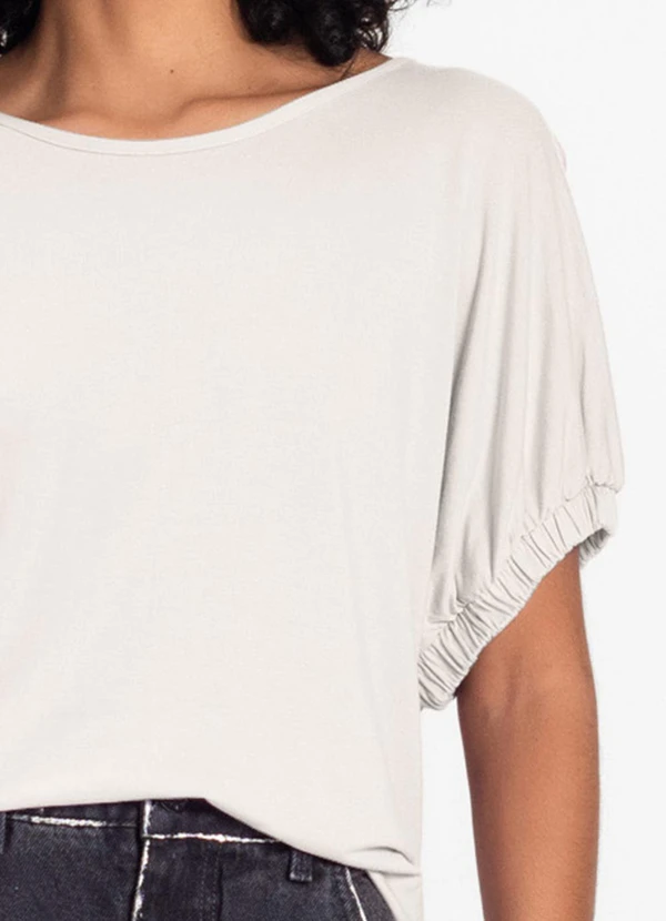 Infinita Cor - Blusa Viscose Bege 4