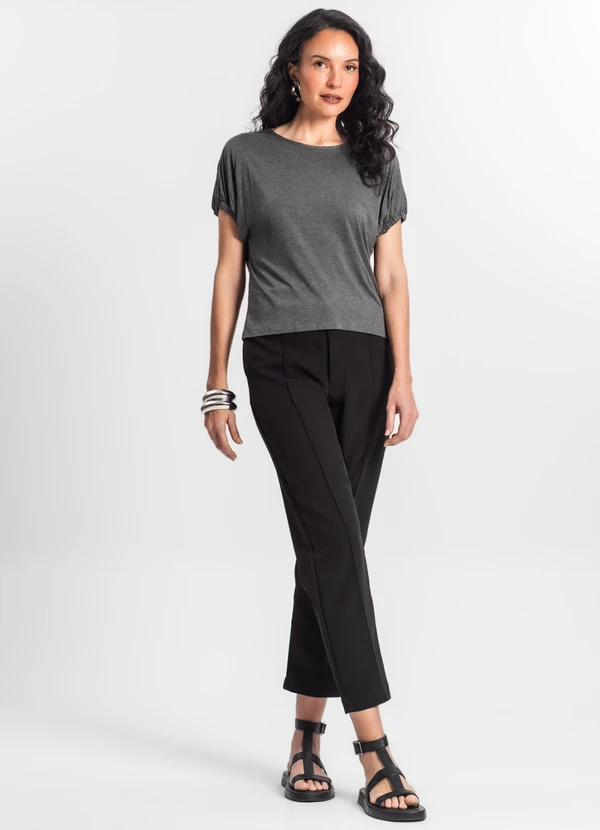 Infinita Cor - Blusa Viscose Cinza 3