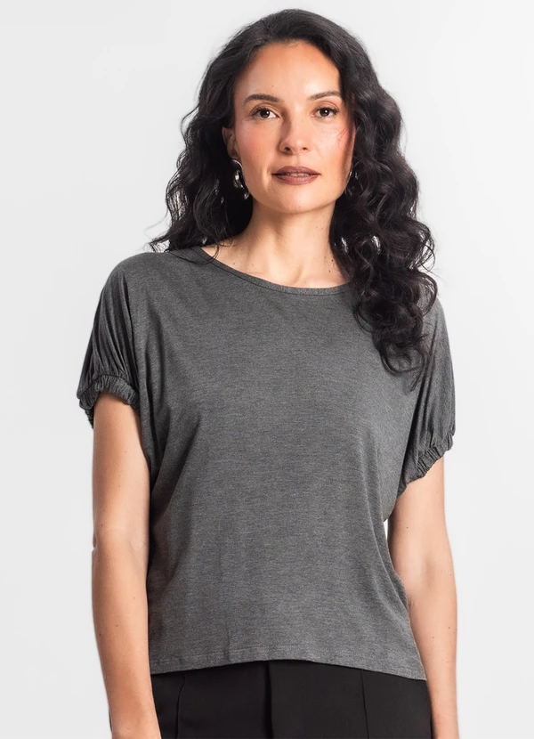 Infinita Cor - Blusa Viscose Cinza 4