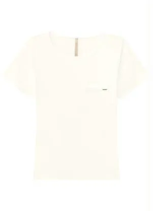 Lunender - Blusa Viscose com Elastano Branco - LUNENDER