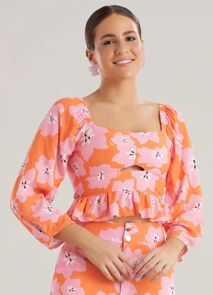 Angel - Blusa Viscose  Estampado  - ANGEL