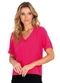 Endless - Blusa Feminina Viscose Preto - variação: Rosa