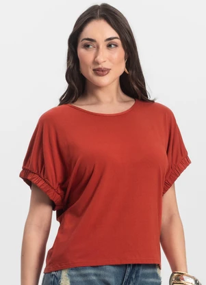 Infinita Cor - Blusa Viscose Laranja - INFINITA COR