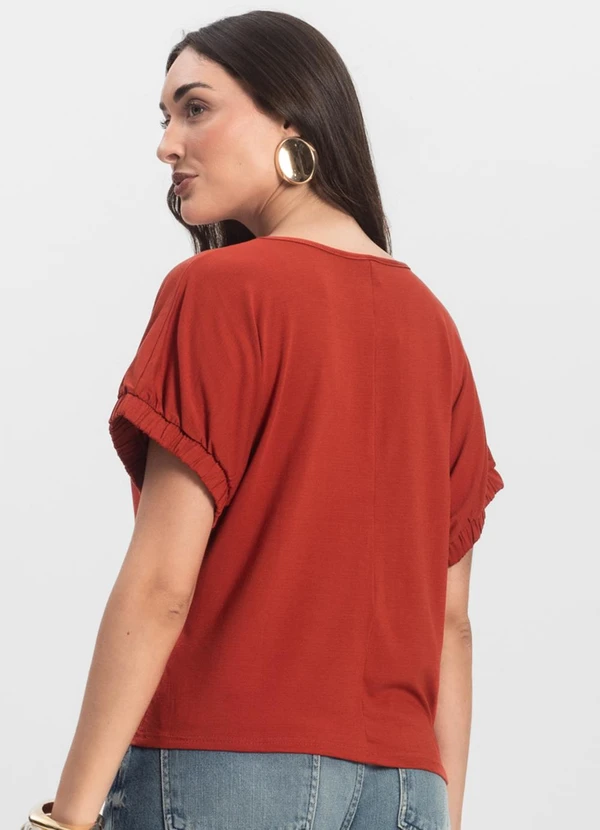 Infinita Cor - Blusa Viscose Laranja 2