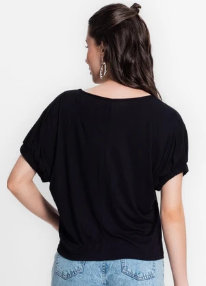 Infinita Cor - Blusa Viscose Preto - INFINITA COR