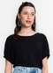 Infinita Cor - Blusa Viscose Roxo - variação: Preto