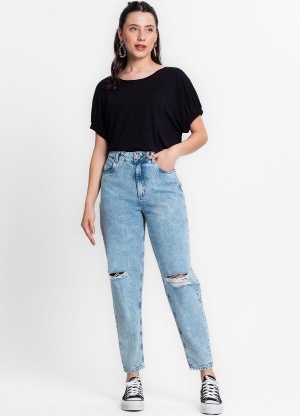 Infinita Cor - Blusa Viscose Preto 3