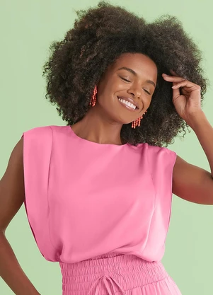 Angel - Blusa Viscose Rosa - ANGEL