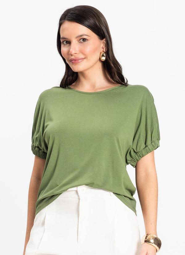 Infinita Cor - Blusa Viscose Verde