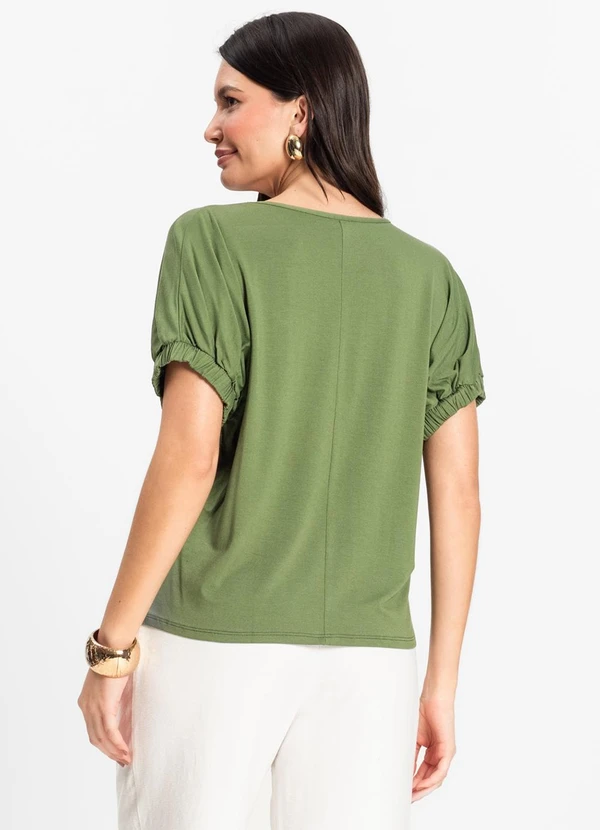 Infinita Cor - Blusa Viscose Verde 2