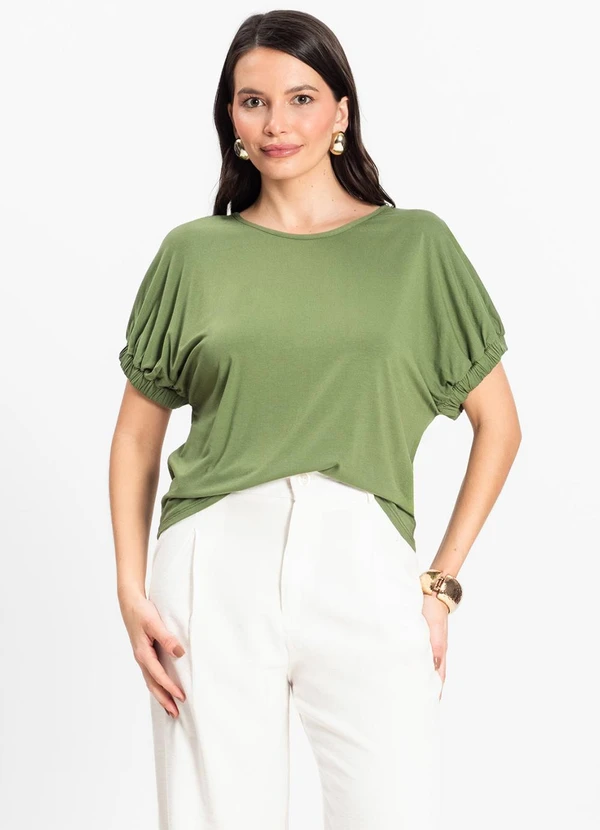 Infinita Cor - Blusa Viscose Verde 3