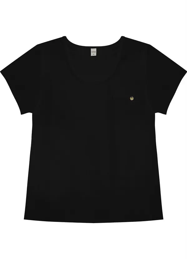 Rovitex - Blusa Viscotorcion Básica Feminina Preto 4