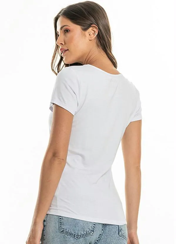 Rovitex - Blusa Viscotorcion Feminina Branco 2