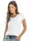 Rovitex - Blusa Viscotorcion Feminina Branco - variação: Branco